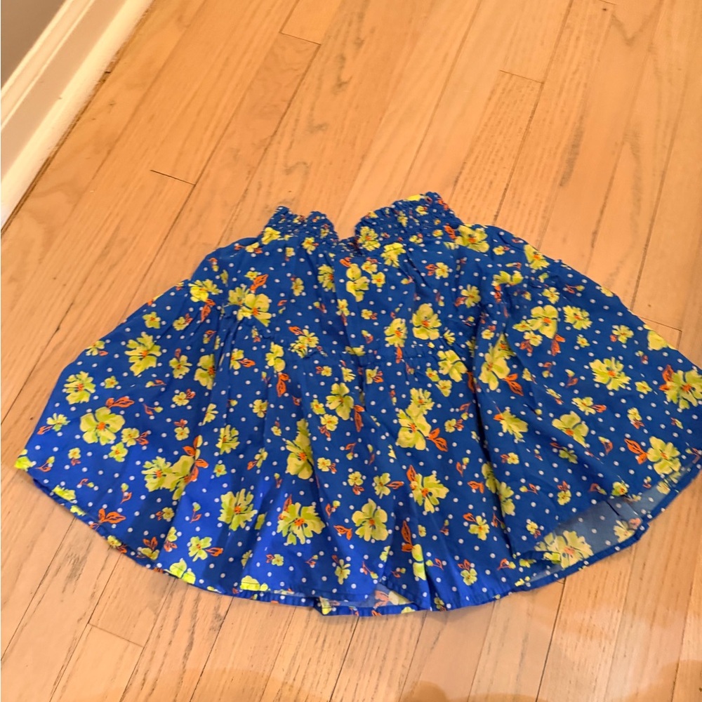 Draper James Blue Floral Mini Skirt